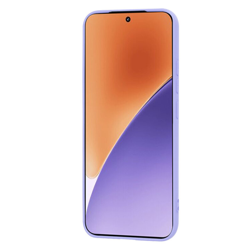 Husa protectie Xiaomi 15, Luxury Silicone, protectie camera, catifea in interior, violet — varianta 2