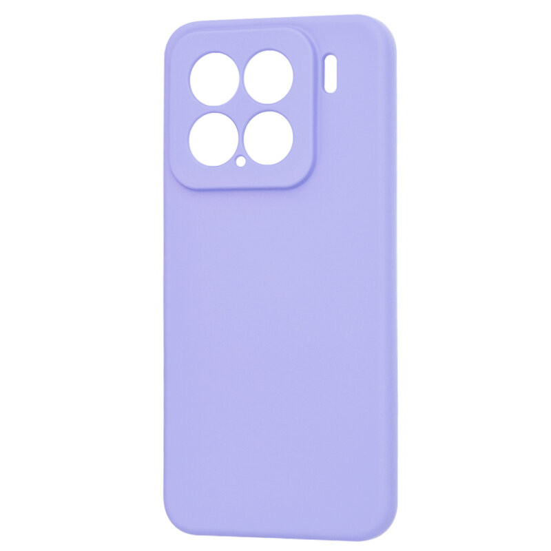 Husa protectie Xiaomi 15, Luxury Silicone, protectie camera, catifea in interior, violet — varianta 4