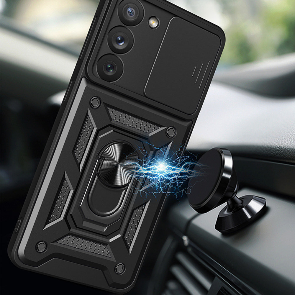 Husa Honor 200 smart, Camshield Armor, inel sustinere, protectie camera, rosie — varianta 4