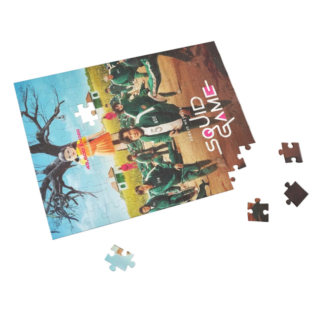 Puzzle 80 piese, 20 x 15 cm, personaje Squid Game, model 2 — 2