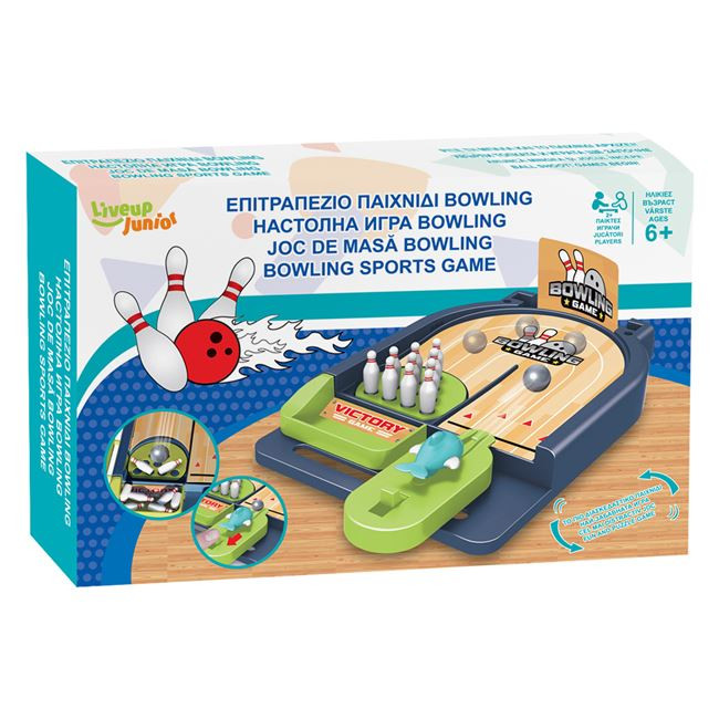 Joc masa de bowling, 24 x 15 cm, 10 popice si 2 bile — varianta 3