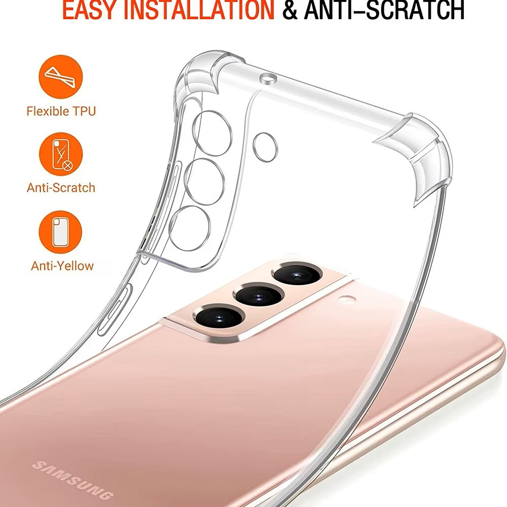 Husa Samsung Galaxy S21 FE TPU transparent, intarituri in colturi, grosime 1,5 mm — 2