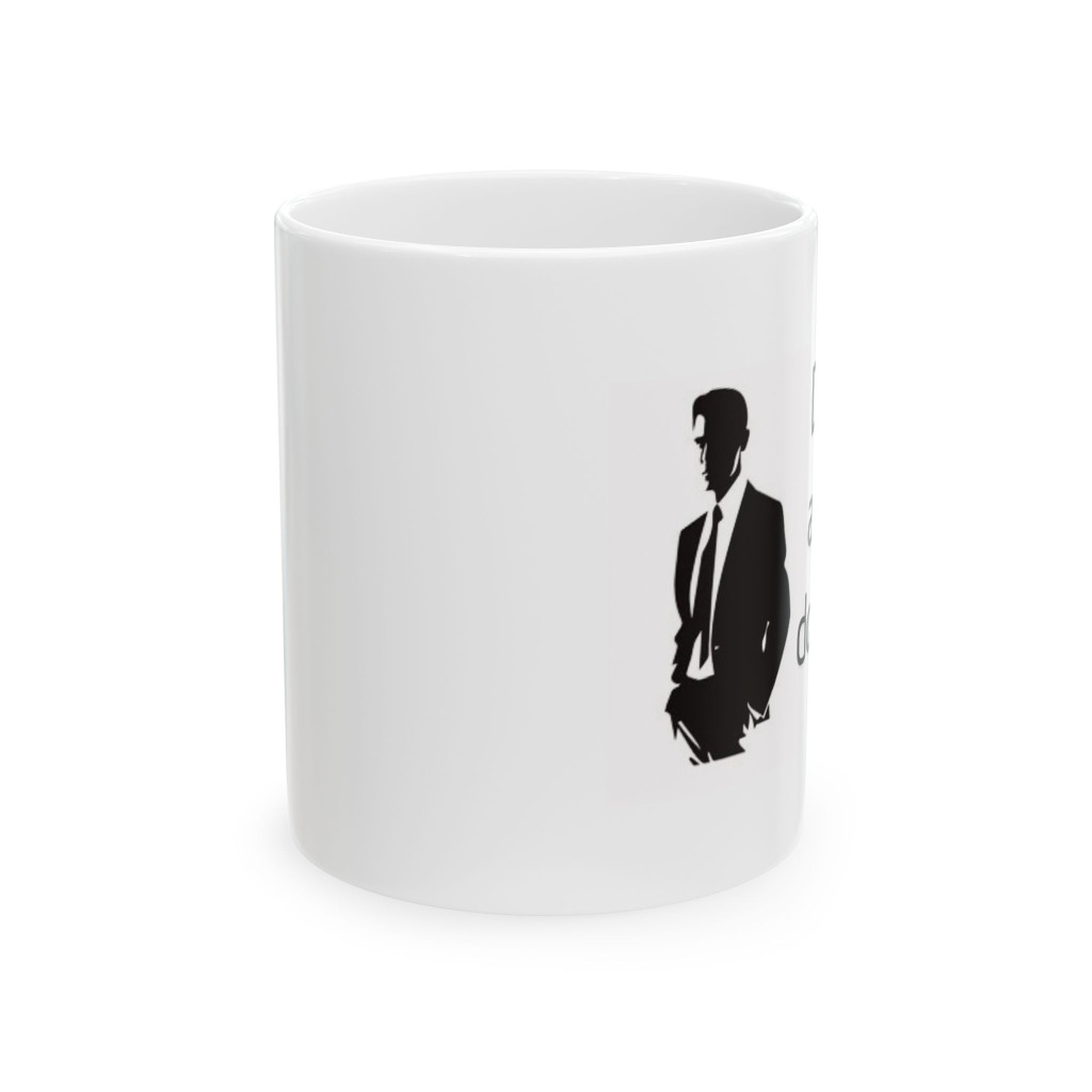 Cana ceramica personalizata, mesaj "Din cana asta bea doar Sefu", 330 ml, alba — varianta 4