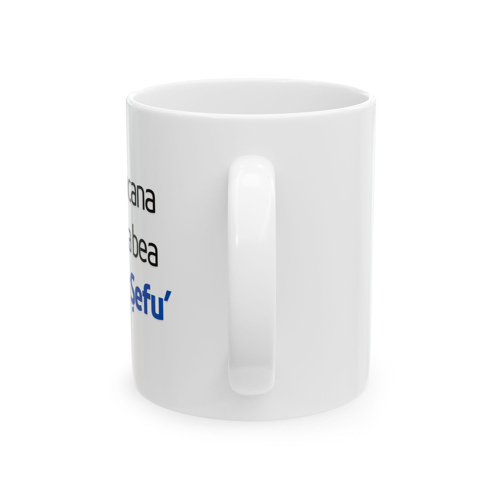 Cana ceramica personalizata, mesaj "Din cana asta bea doar Sefu", 330 ml, alba — varianta 5
