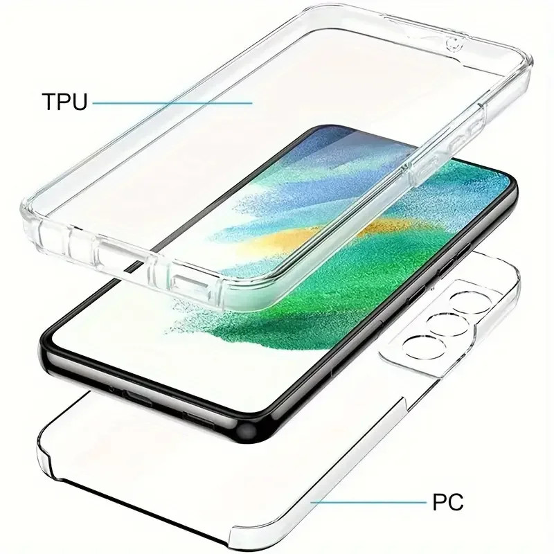Husa protectie Samsung Galaxy A24 (fata + spate), Fully PC & PET 360°, transparenta — varianta 2