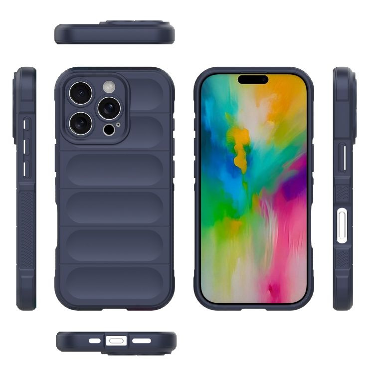 Husa Apple iPhone 14 Pro Max, Wave Silicone, protectie camera, catifea in interior, navy blue — varianta 3