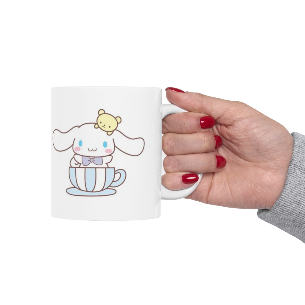 Cana ceramica personalizata, design Cinnamoroll, 330 ml, alba — varianta 5