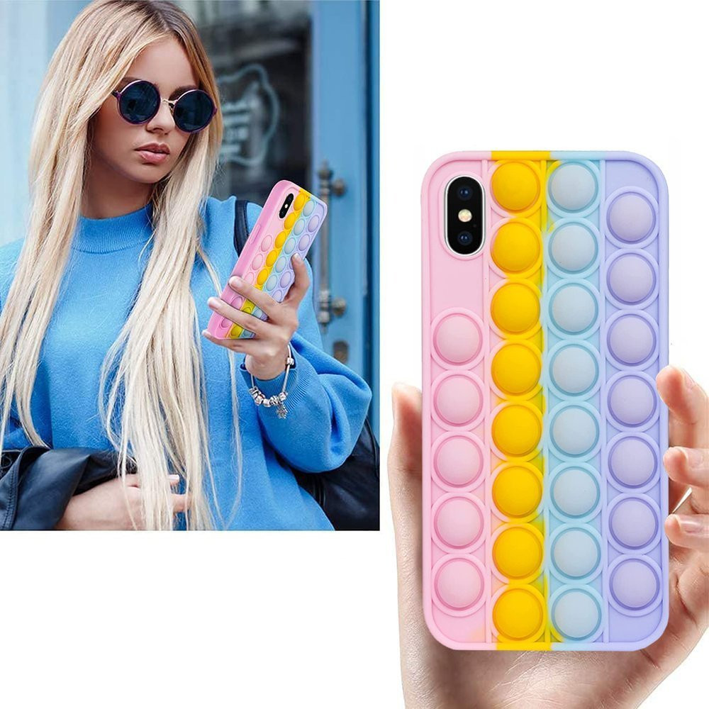 Husa antistres tip Pop It! pentru iPhone XR, multicolora — varianta 2