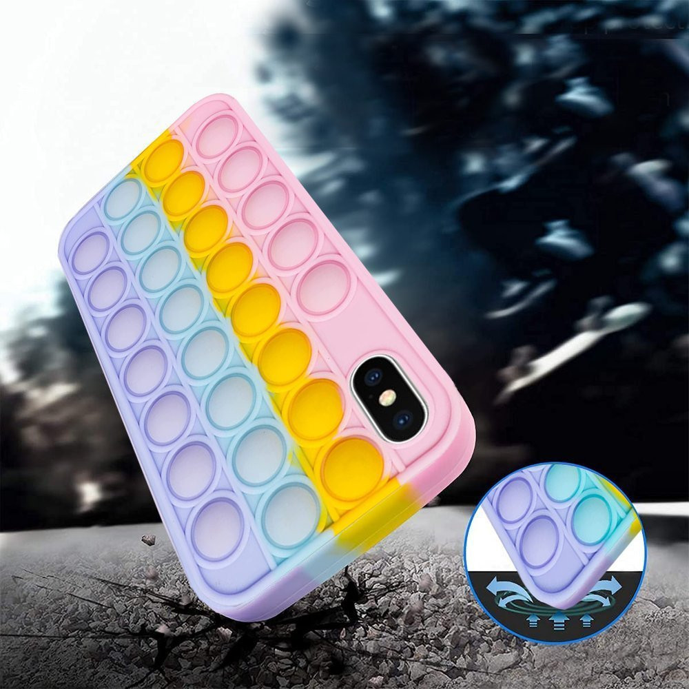 Husa antistres tip Pop It! pentru iPhone XR, multicolora — varianta 3