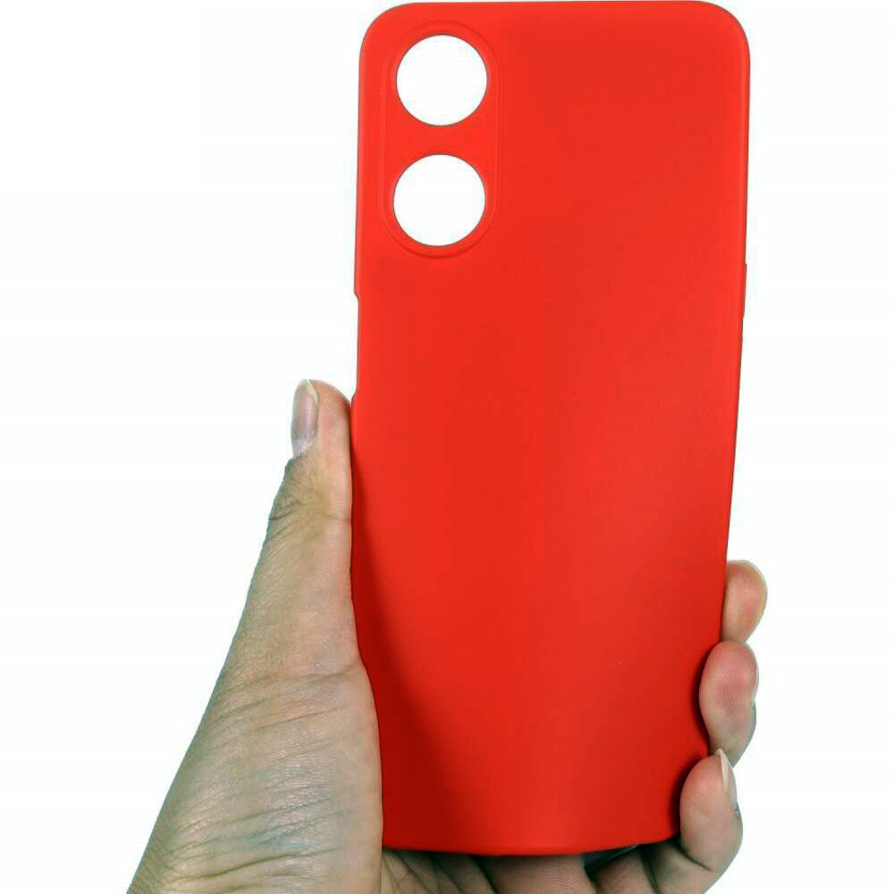 Husa protectie Oppo A78 4G, Luxury Silicone, catifea in interior, protectie camere, rosie — varianta 2