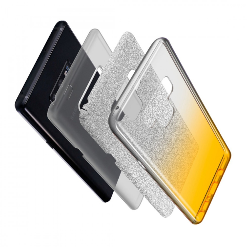 Husa iPhone 12 Mini, Luxury Glitter Gradient, argintiu/auriu — varianta 2
