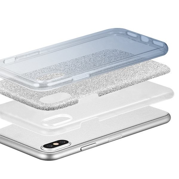 Husa Luxury Glitter Gradient pentru Samsung Galaxy A41, albastru cu argintiu — varianta 3