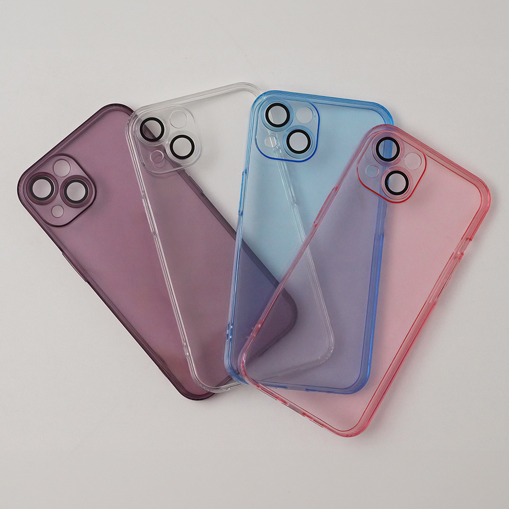 Husa Samsung Galaxy A13 5G / A04s, Slim Color, TPU mov transparent, protectie camere — varianta 3