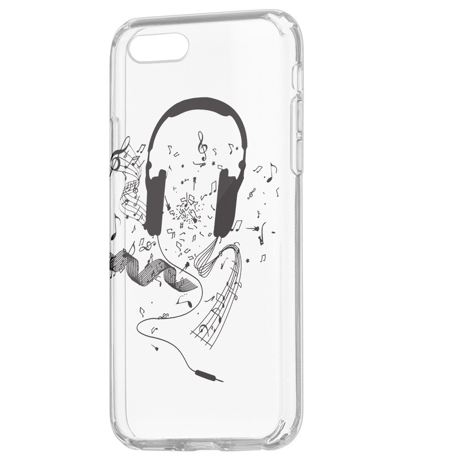 Husa de protecție pentru iPhone XS Max, TPU transparent, model Music 1 — varianta 2