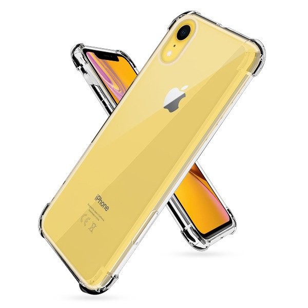 Husa Apple iPhone XR TPU transparent, intarituri in colturi, grosime 1,5 mm — varianta 2