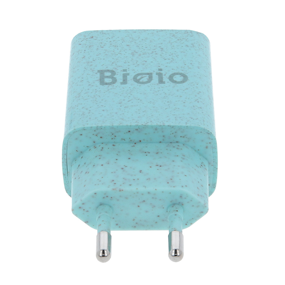 Incarcator casa Bioio, 1 port USB, 2.4A, compozitie biodegradabila, albastru — varianta 2