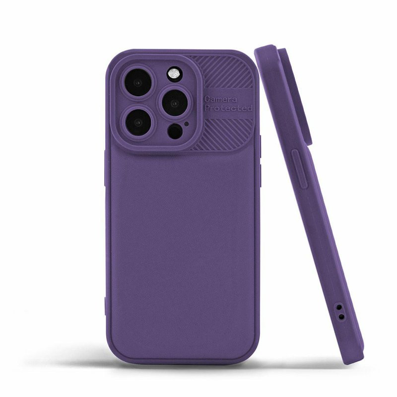 Husa Apple iPhone 12 Pro, Camera Protect, silicon moale, flexibil, mov — varianta 2