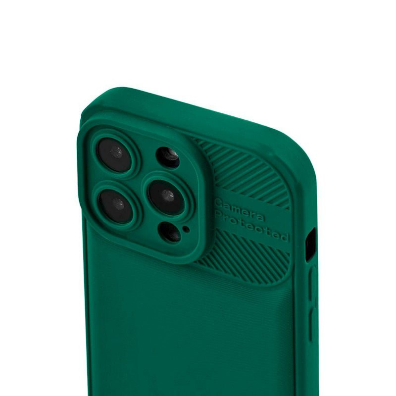 Husa Apple iPhone 12 Pro, Camera Protect, silicon moale, flexibil, verde — varianta 2