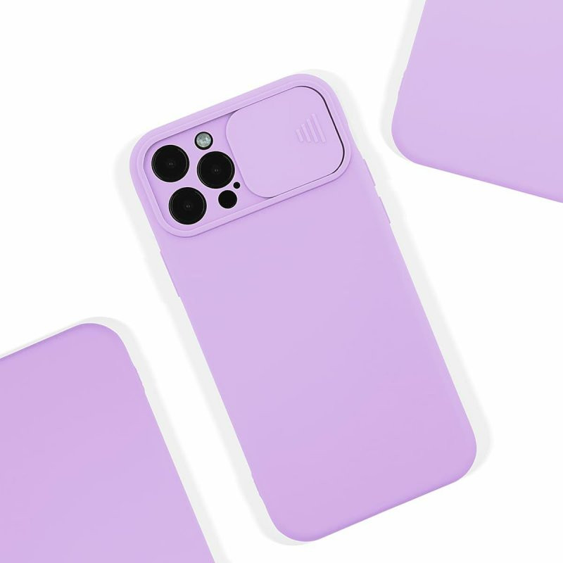 Husa Apple iPhone 12 Pro Max, Slide TPU, silicon moale, flexibil, mov lila — varianta 4