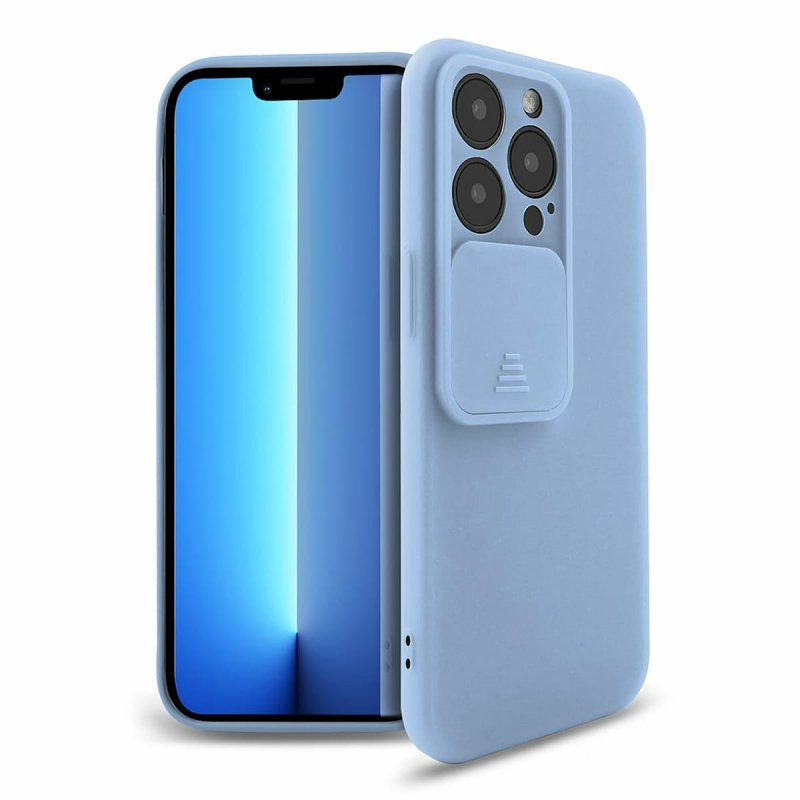 Husa Apple iPhone 13 Pro, Vertical Slide TPU, silicon moale, flexibil, albastru deschis — varianta 4
