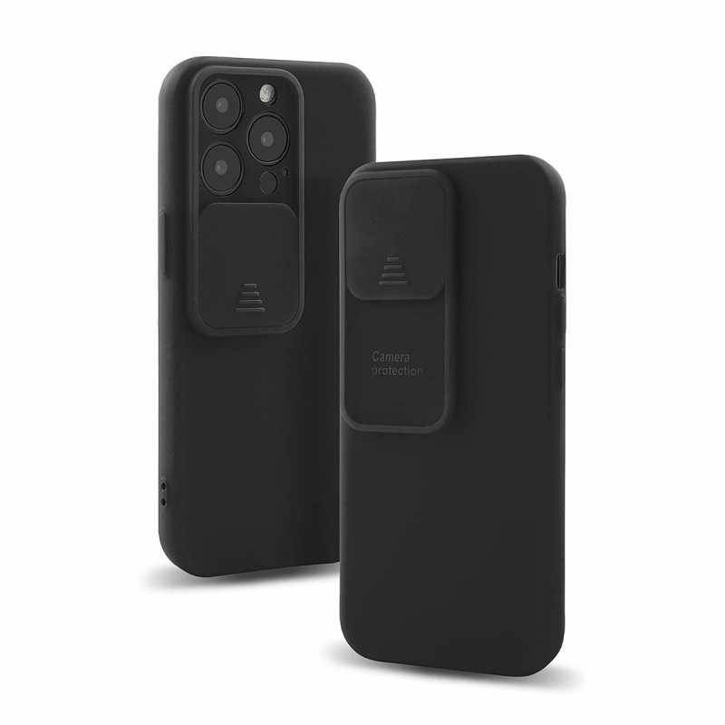 Husa Apple iPhone 13 Pro, Vertical Slide TPU, silicon moale, flexibil, neagra — varianta 2