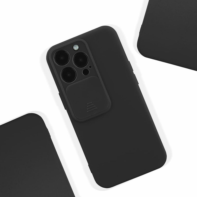 Husa Apple iPhone 13 Pro, Vertical Slide TPU, silicon moale, flexibil, neagra — varianta 4