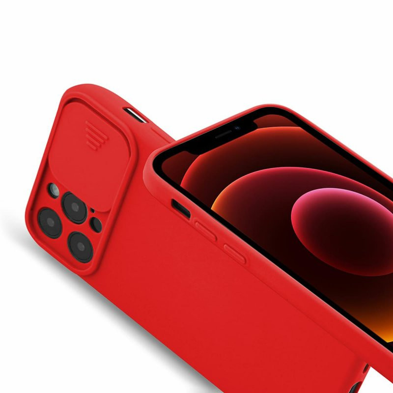 Husa Xiaomi Redmi 10, Slide TPU, silicon moale, flexibil, rosie — varianta 4