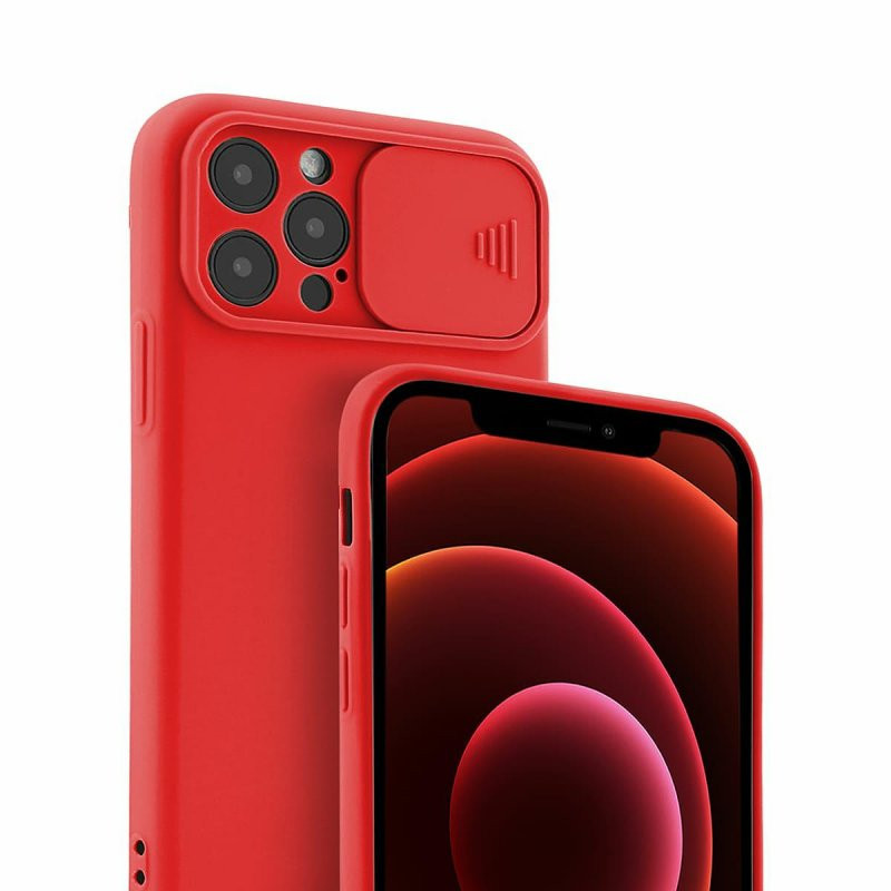 Husa Samsung Galaxy A03s/A02s, Slide TPU, silicon moale, flexibil, rosie — varianta 3