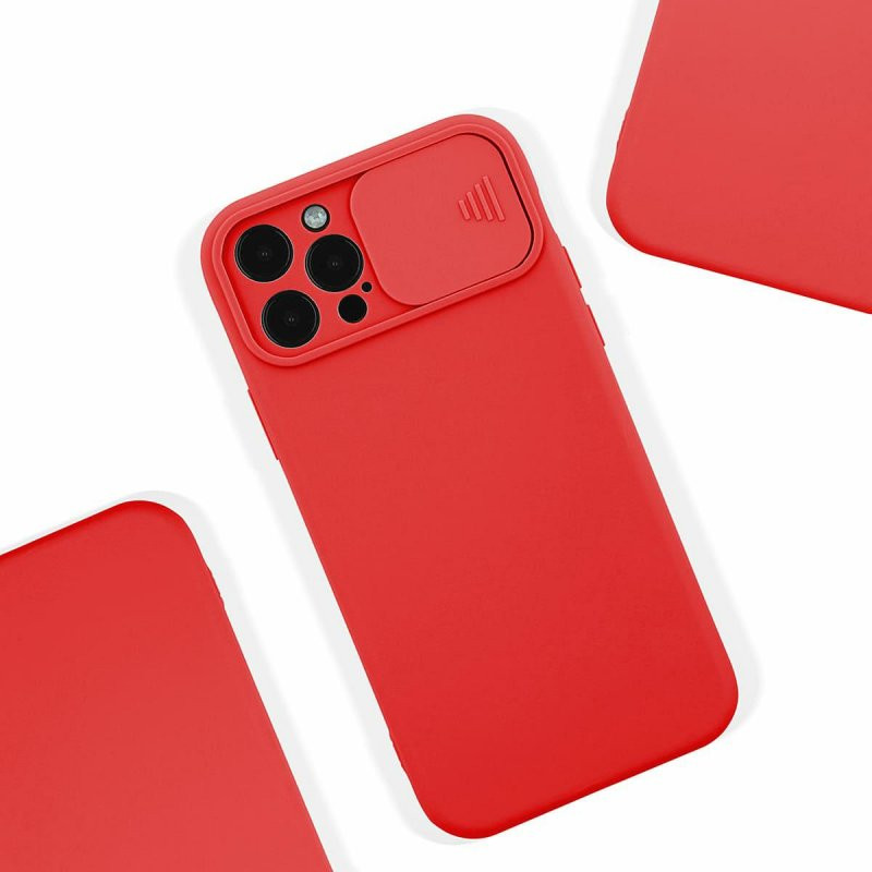 Husa Samsung Galaxy A03s/A02s, Slide TPU, silicon moale, flexibil, rosie — varianta 5