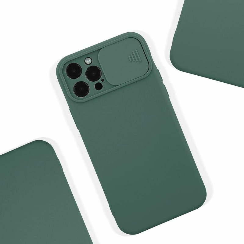 Husa Samsung Galaxy A03s/A02s, Slide TPU, silicon moale, flexibil, verde inchis — varianta 3