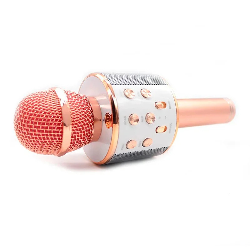 Microfon Karaoke WS858, rose gold — varianta 3