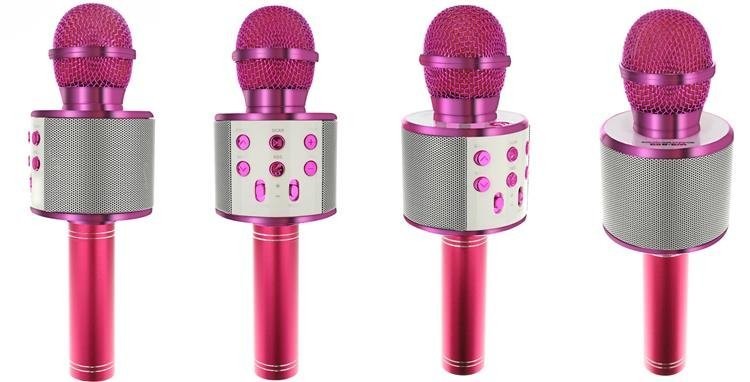 Microfon Karaoke WS858, roz — varianta 4