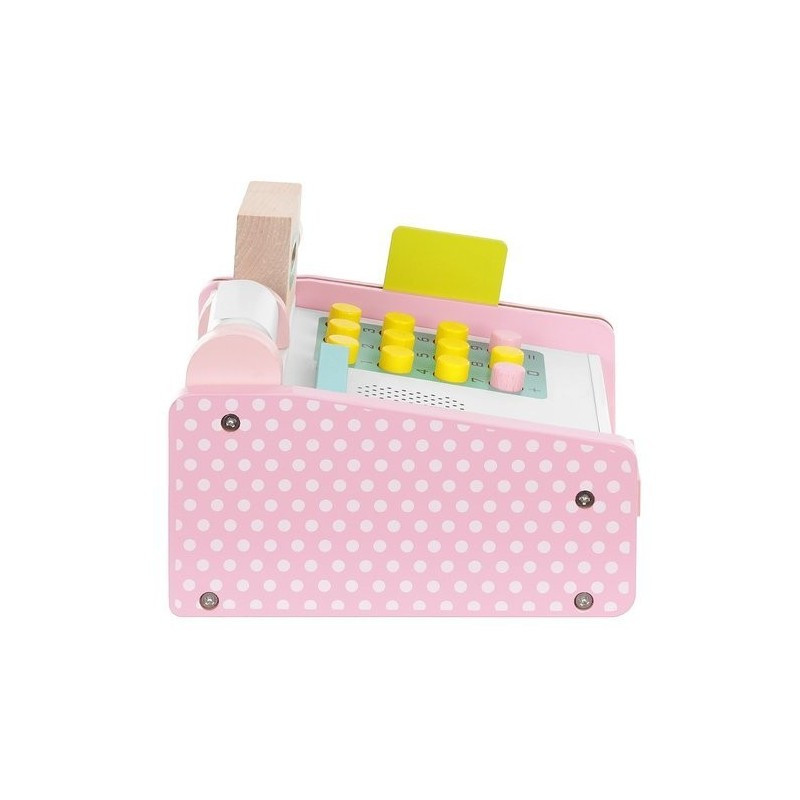 Jucarie casa de marcat din lemn, diverse accesorii — 3