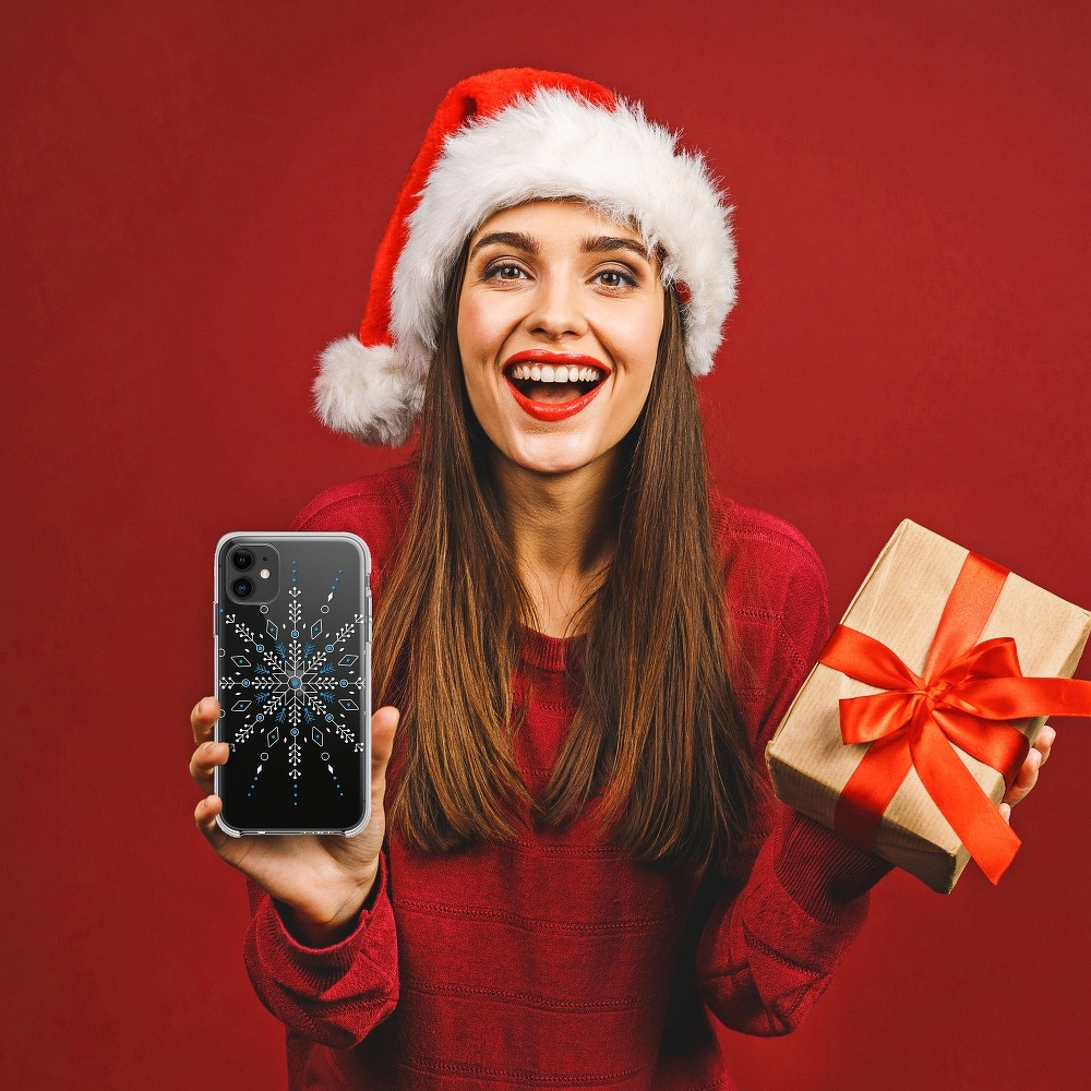 Husa de protectie de Craciun pentru Samsung Galaxy A41, Snowflake, transparenta — varianta 6