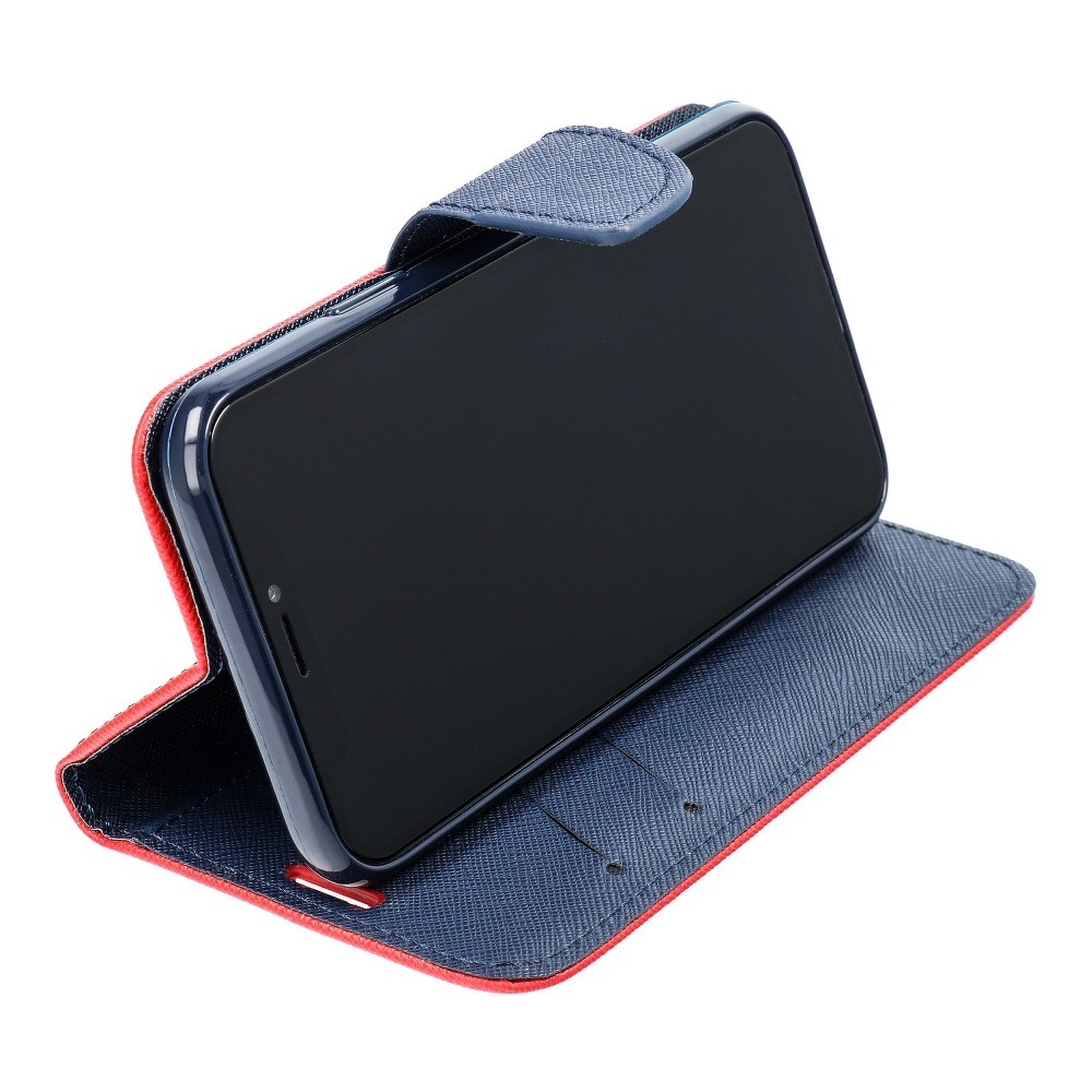 Husa protectie Samsung Galaxy S22+ (S22 Plus), Fancy Case, tip carte, inchidere magnetica, rosu/albastru — 4
