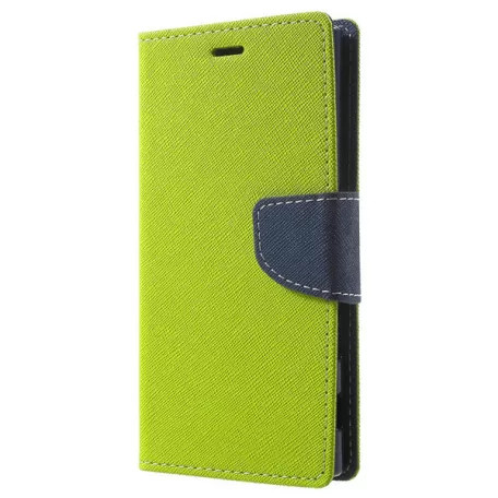 Husa protectie Samsung Galaxy A33 5G, Fancy Case, tip carte, inchidere magnetica, verde lime/albastru — varianta 2