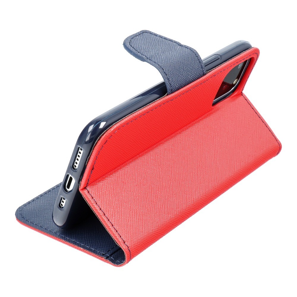 Husa protectie Apple iPhone 14 Pro, Fancy Case, tip carte, inchidere magnetica, rosu/albastru — 3