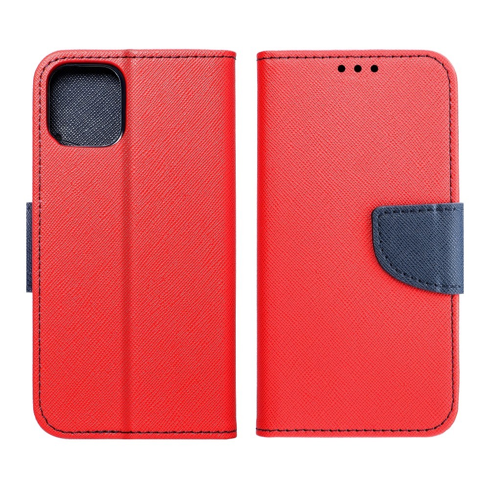 Husa protectie Apple iPhone 14 Pro, Fancy Case, tip carte, inchidere magnetica, rosu/albastru — 5