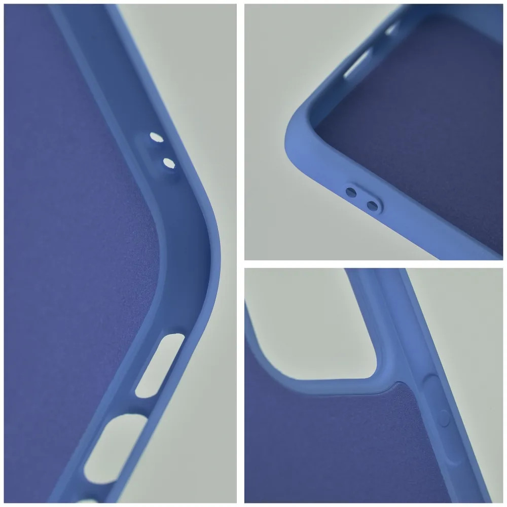 Husa Apple iPhone 14 Pro Max, Luxury Silicone, catifea in interior, albastra — 6