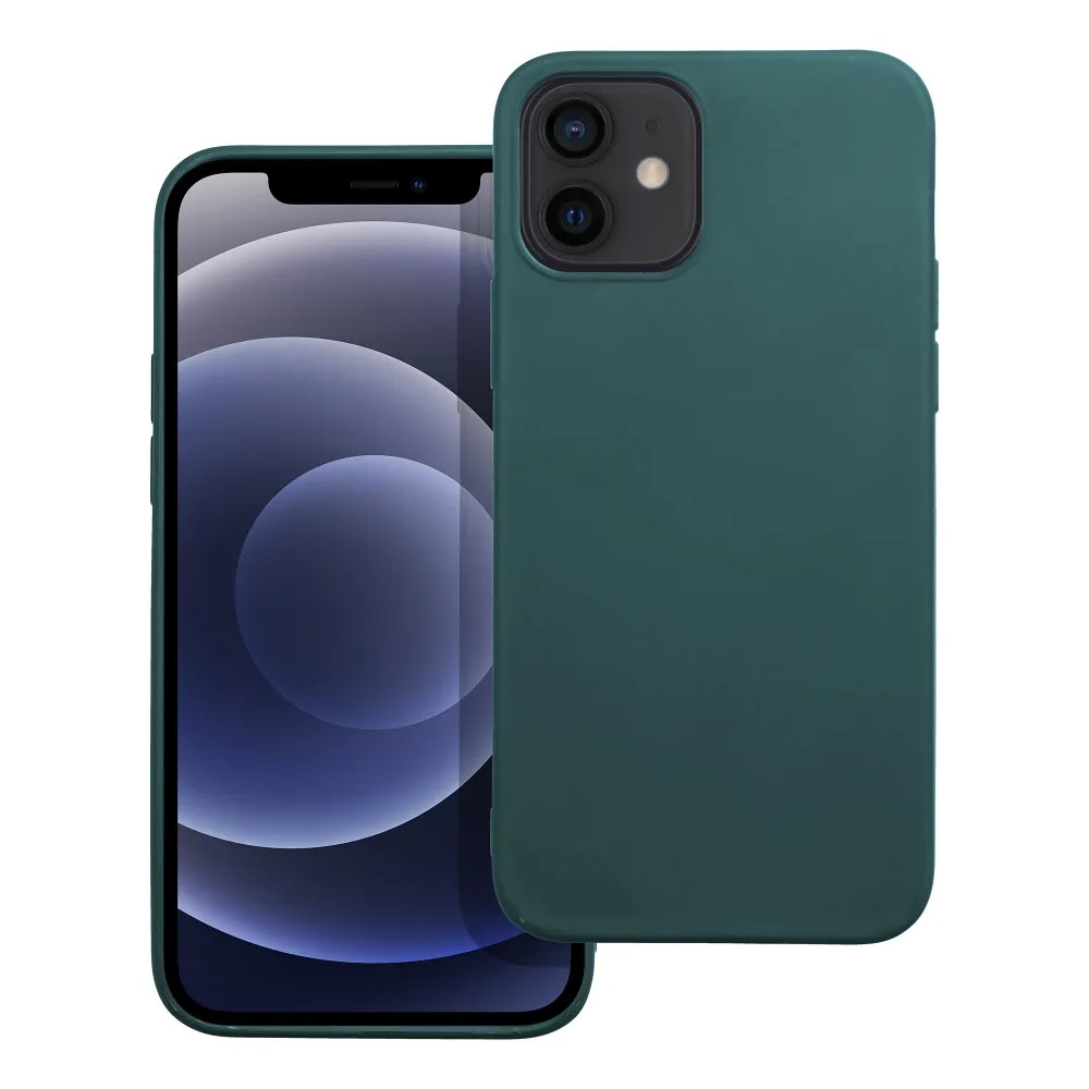 Husa Apple iPhone 12 Pro, Matt TPU, silicon moale, verde inchis — varianta 3