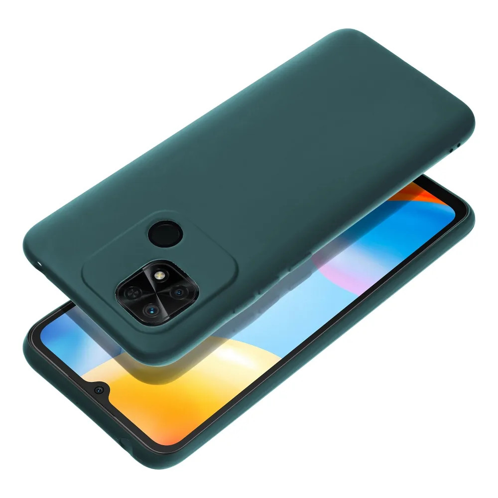 Husa Xiaomi Redmi 10C, Matt TPU, silicon moale, verde inchis — varianta 2
