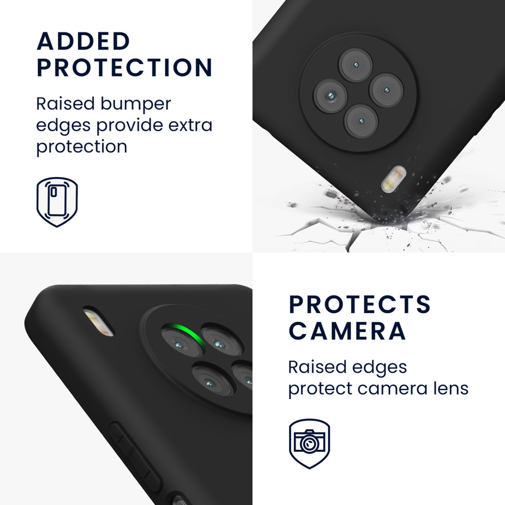 Husa protectie Honor 50 Lite, Matt TPU, silicon moale, negru — varianta 2