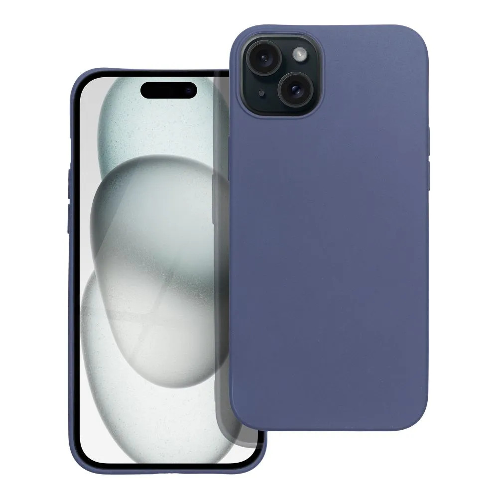 Husa Apple iPhone 15 Plus, Matt TPU, silicon moale, albastra — varianta 2