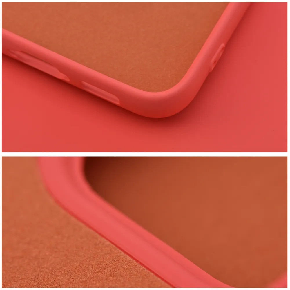 Husa Apple iPhone 15, Luxury Silicone, catifea in interior, rosu piersica — varianta 6