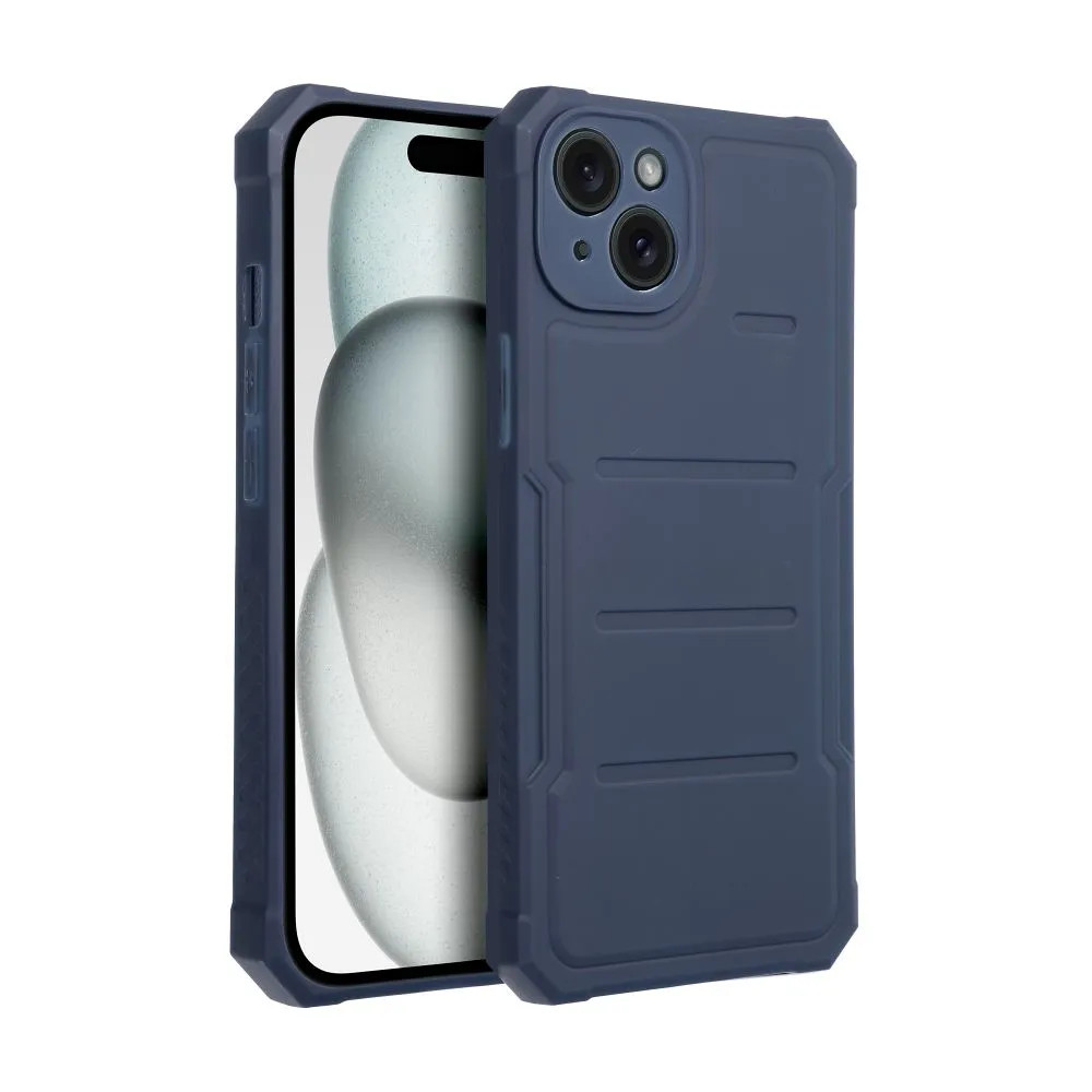 Husa Apple iPhone 15 Plus, Heavy Duty, microfibra, albastra — varianta 2
