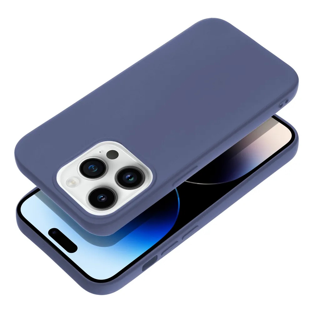 Husa Apple iPhone 14 Pro Max, Matt TPU, silicon moale, albastru inchis — 2