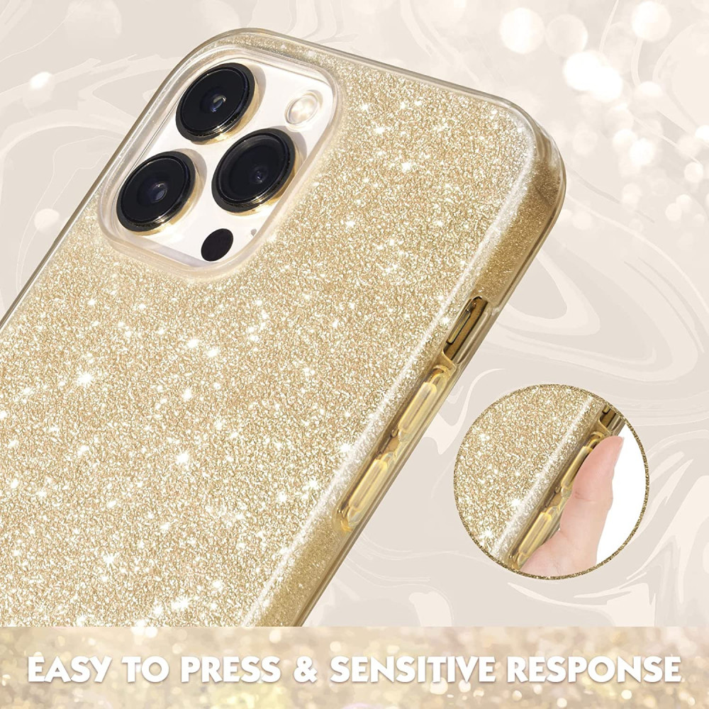 Husa protectie Samsung Galaxy A35, Luxury Glitter, aurie — varianta 3
