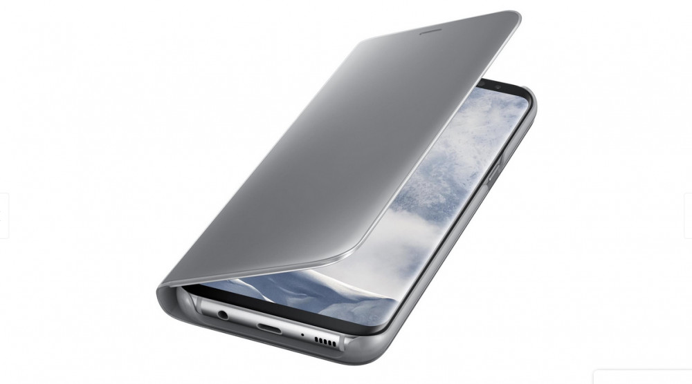Husa Samsung Galaxy A35, Mirror Clear View, argintie — varianta 2