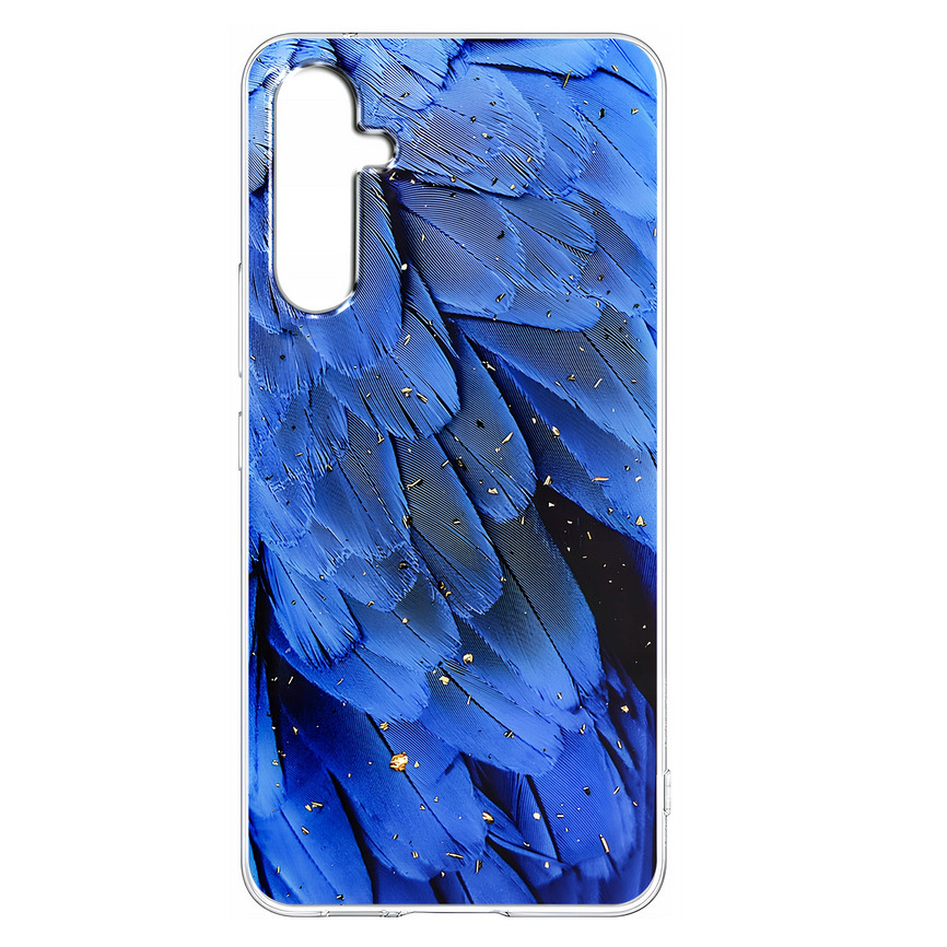 Husa protectie Samsung Galaxy A35, Gold Glam Blue — varianta 2