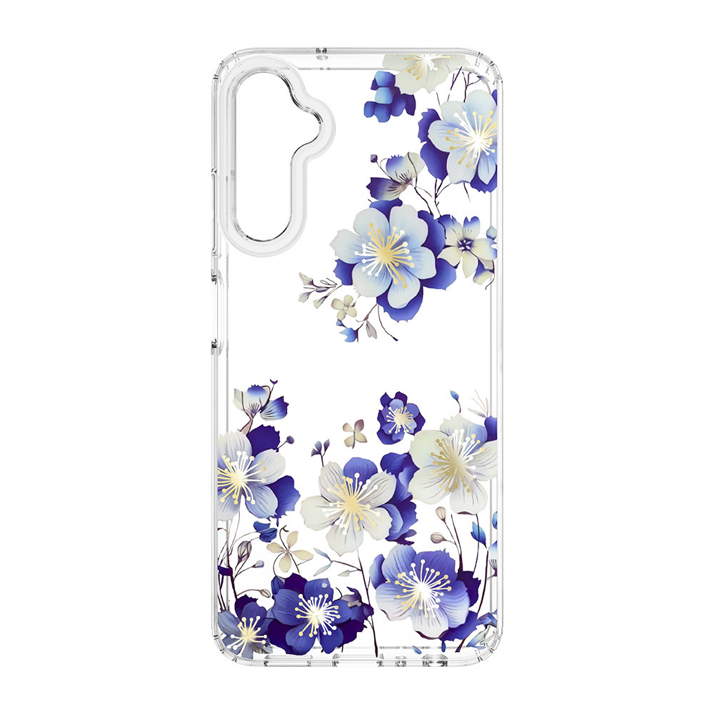 Husa Samsung Galaxy S23 FE, IMD Print Case, TPU flexibil, transparent, Floral — varianta 2